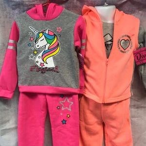 Diva outfits. NWT. Size 2T. Hooded sweatsuits.